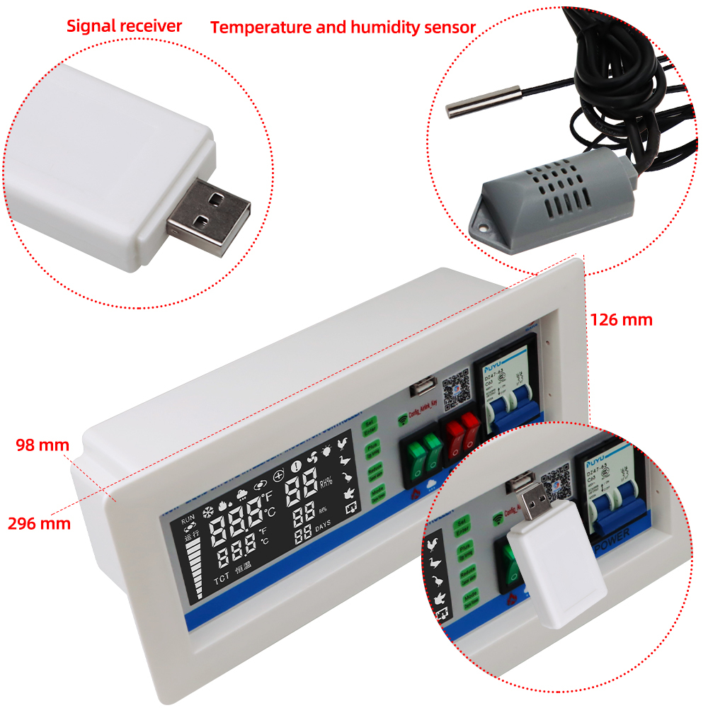 XM-18SW WLAN-Brutcontroller – Temperatur & Feuchtigkeit Regeln, Inkubator-Steuerung Mit Sensor, 6 Ausgänge