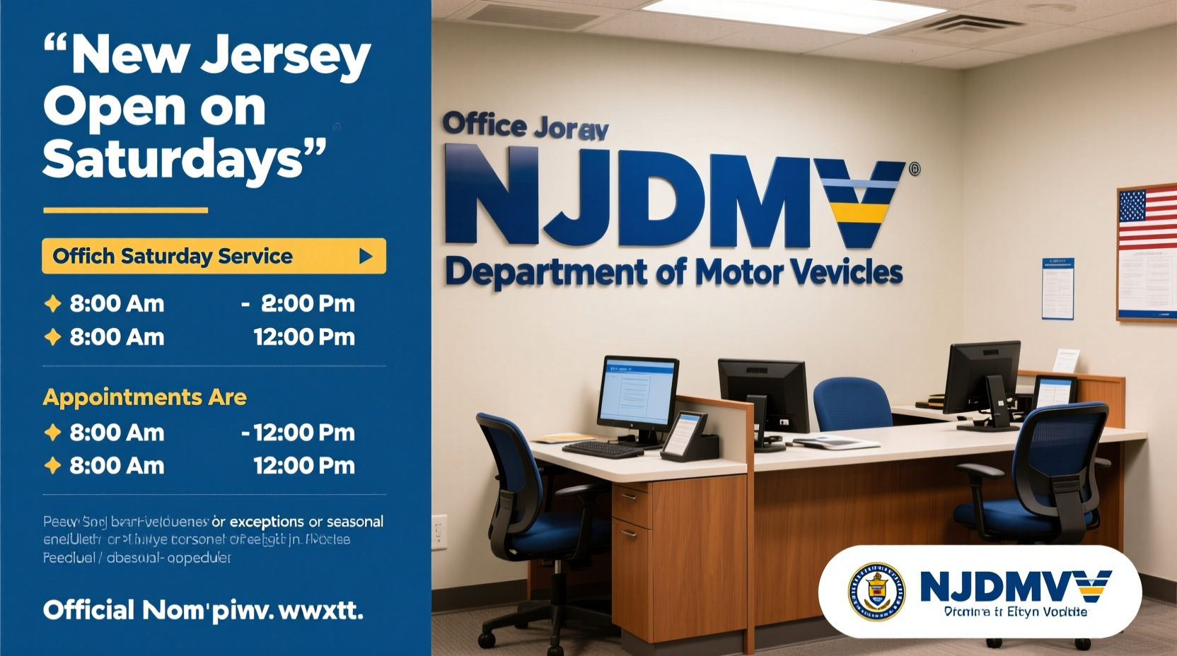 is nj dmv open on saturdays