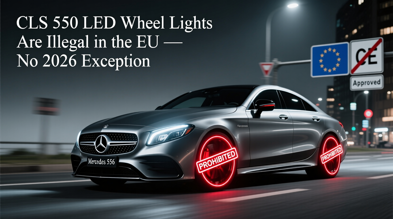 CLS 550 LED Wheel Lights Are Illegal in the EU — No 2026 Exception