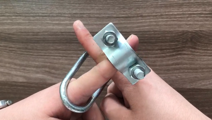 Fibbia a croce per tubo in acciaio inox, connettore a croce a forma di U, per fattorie, serre, recinzioni, diametro massimo del tubo 2,5 cm (4 pezzi