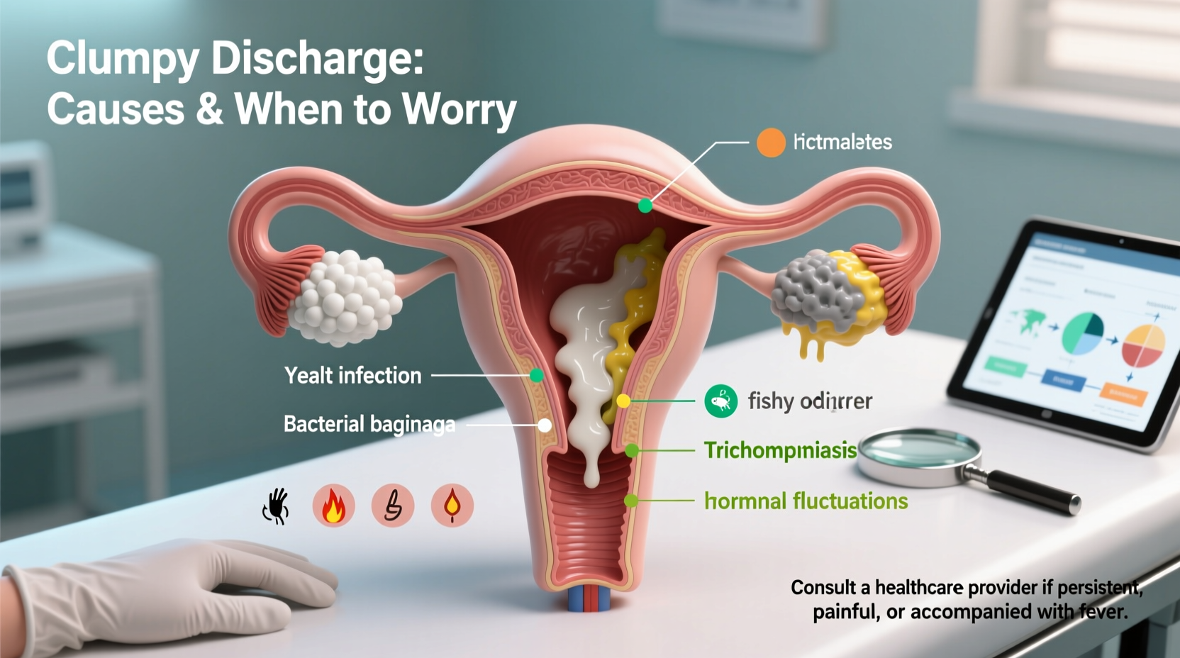 why do i have clumpy discharge causes and when to worry