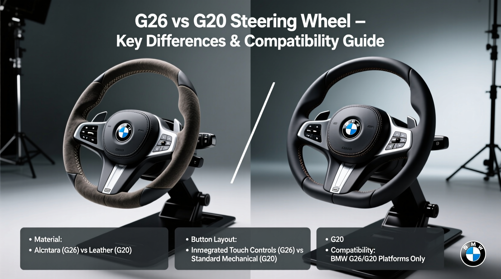 g26 vs g20 steering wheel comparison