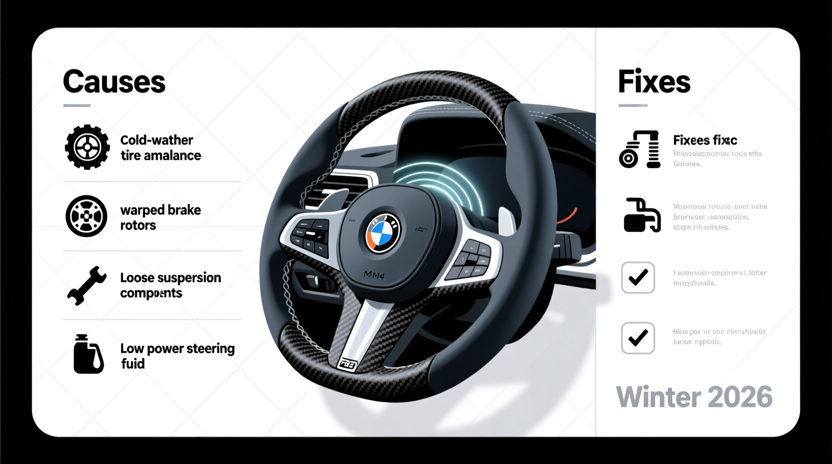 f82 steering wheel vibration winter 2026