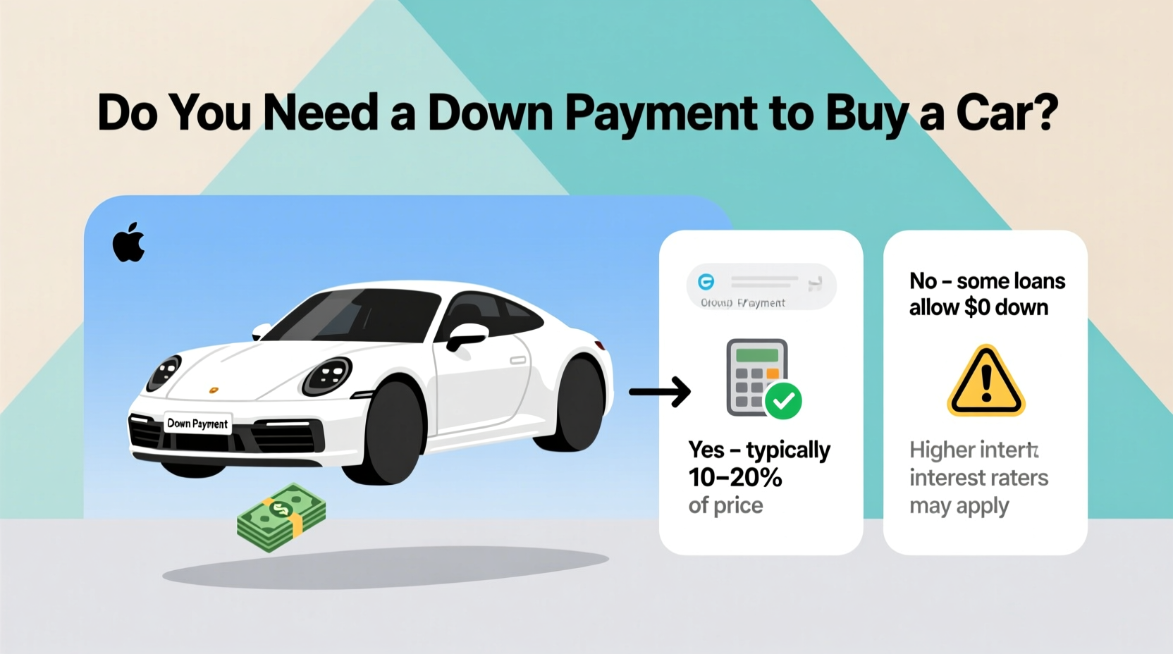 do you have to put down payment on a car