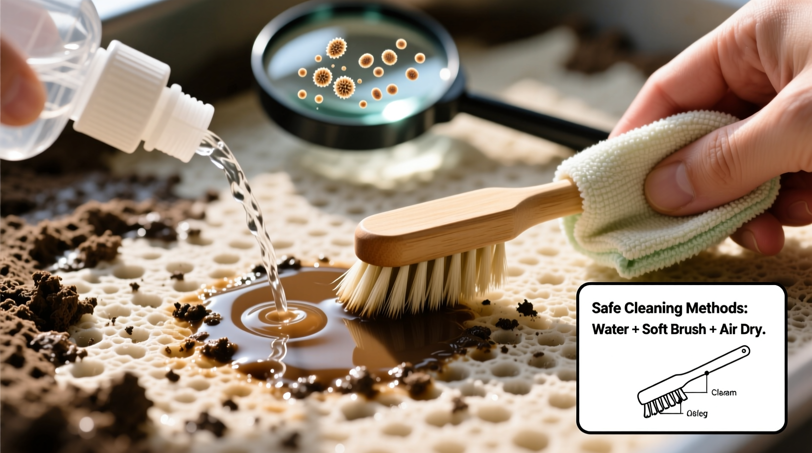 effective techniques to remove stains from a diatomaceous earth mat safely and easily