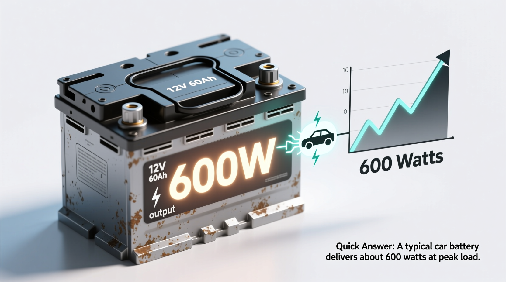 how many watts is car battery