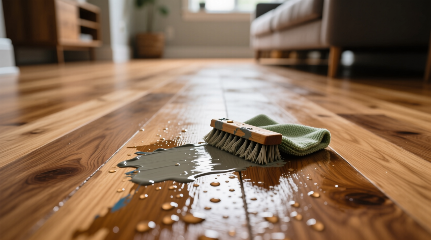 how to clean paint off wood floors