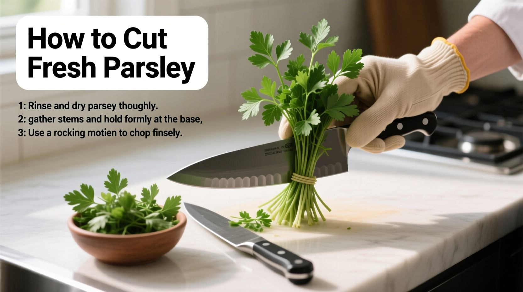 how to cut fresh parsley