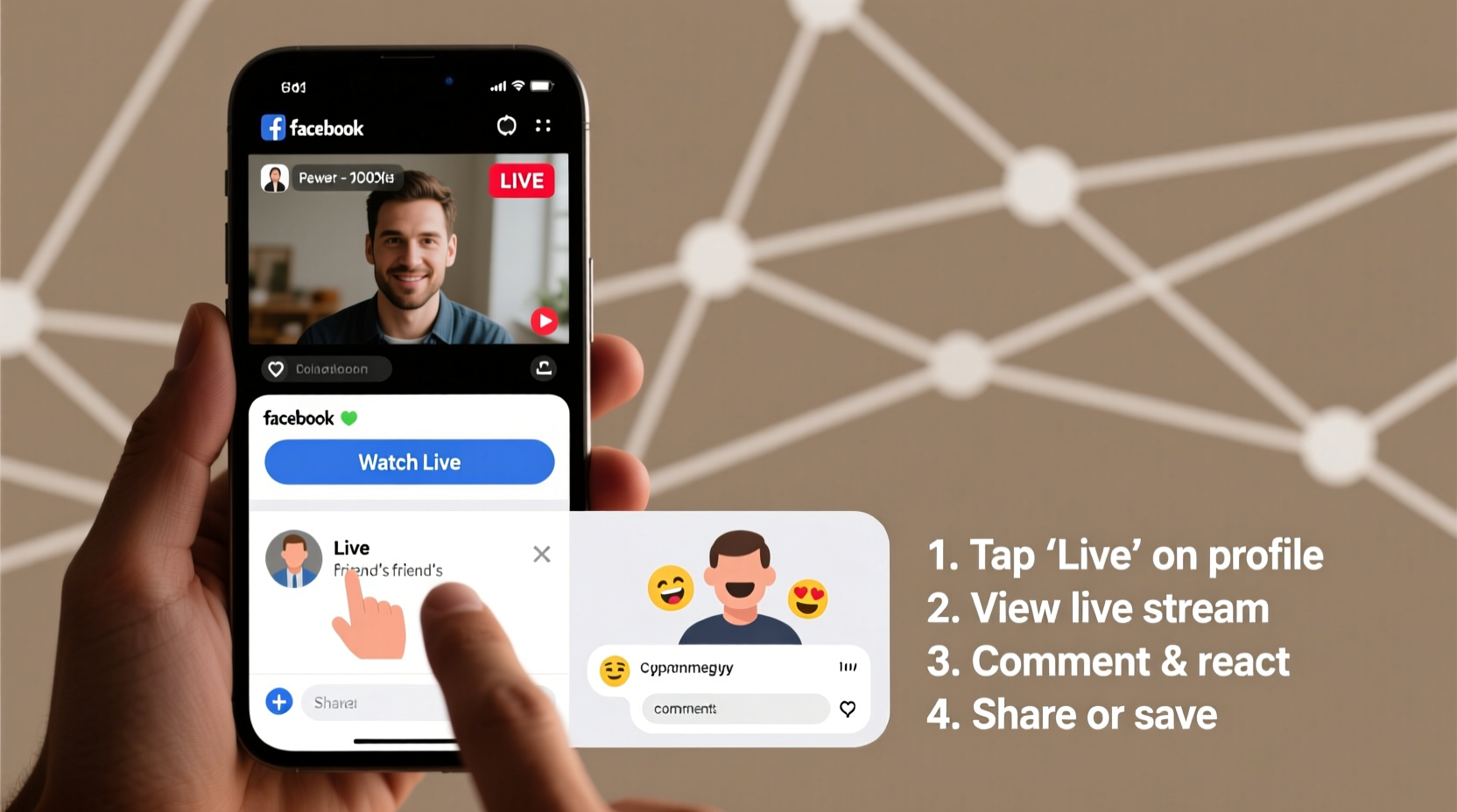 step by step guide to viewing and interacting with live videos on facebook