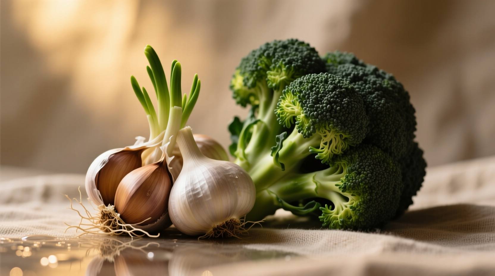 garlic with broccoli