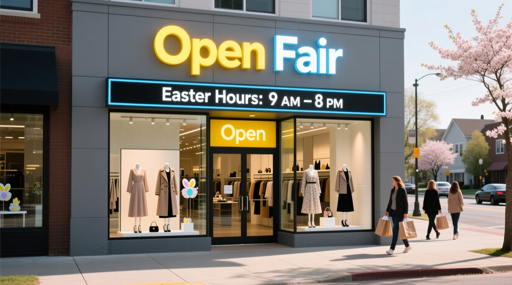 is fashion fair open on easter