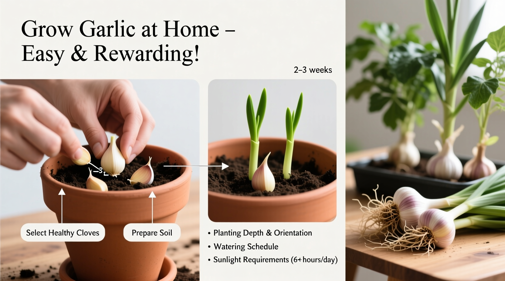 How to Grow Garlic at Home: Simple Step-by-Step Guide