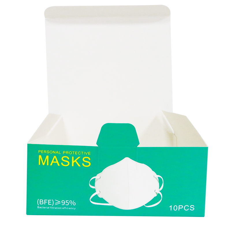 Custom Printed 50pcs Pack Medical Disposable Surgical Face Mask N95 N99 KN95 Mask Packaging Paper Box
