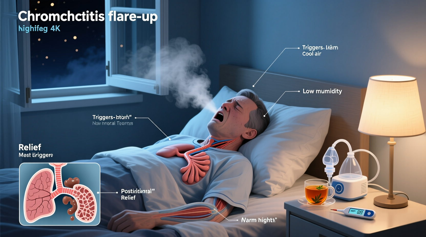 why is bronchitis worse at night causes relief tips