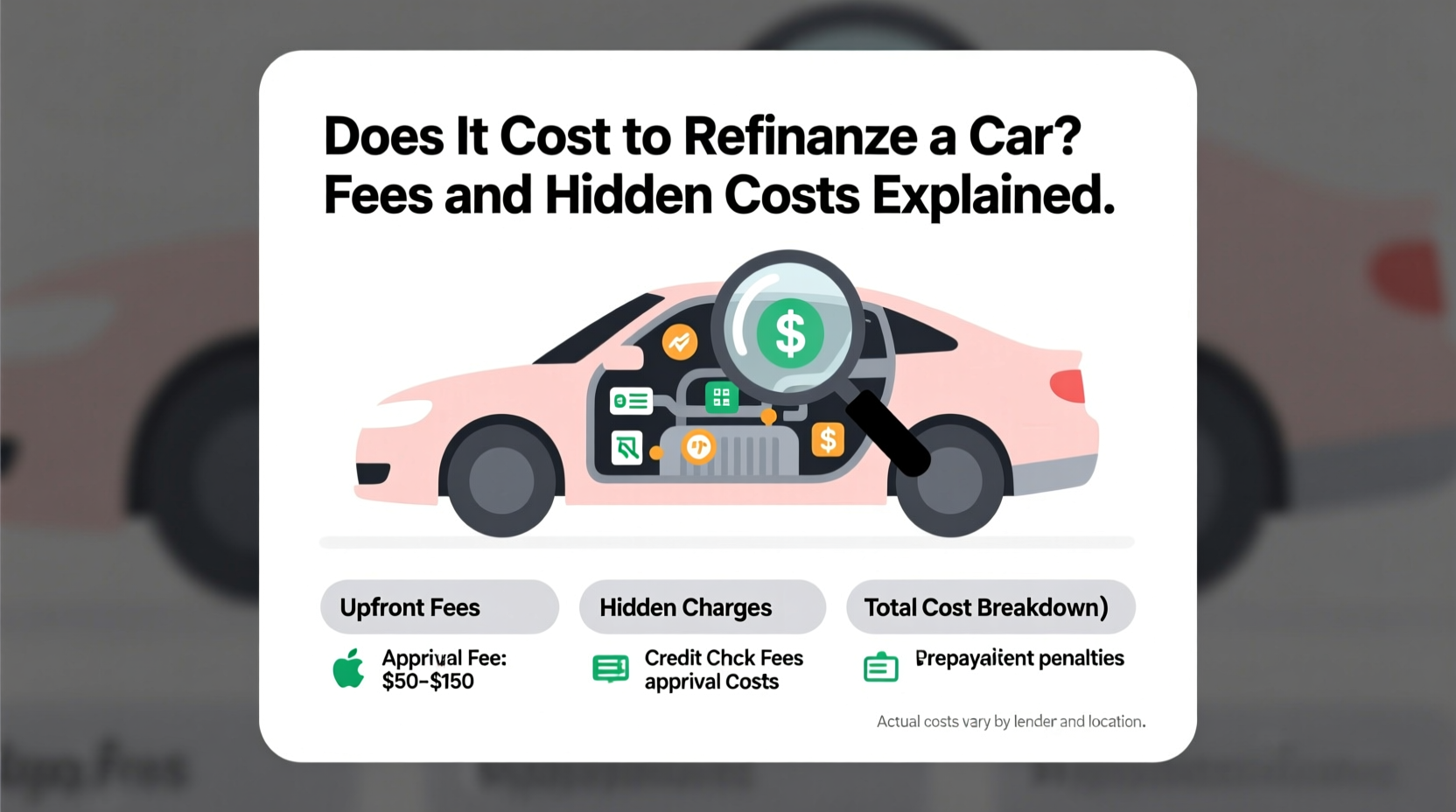 does it cost to refinance a car