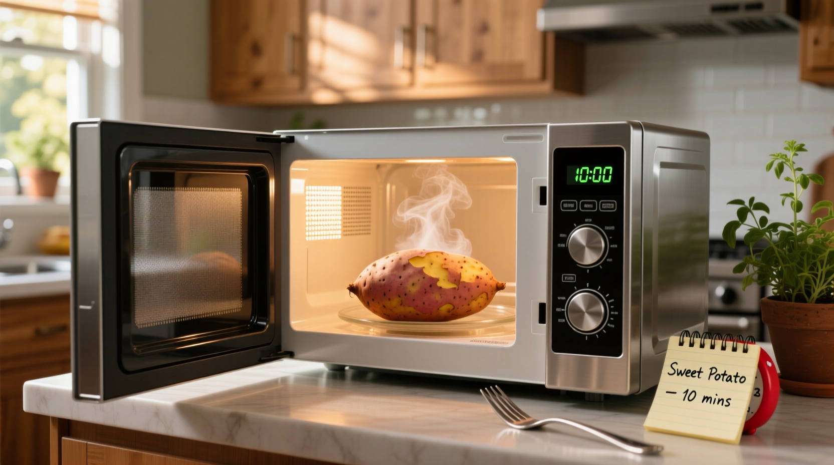 how long does it take to microwave a sweet potato
