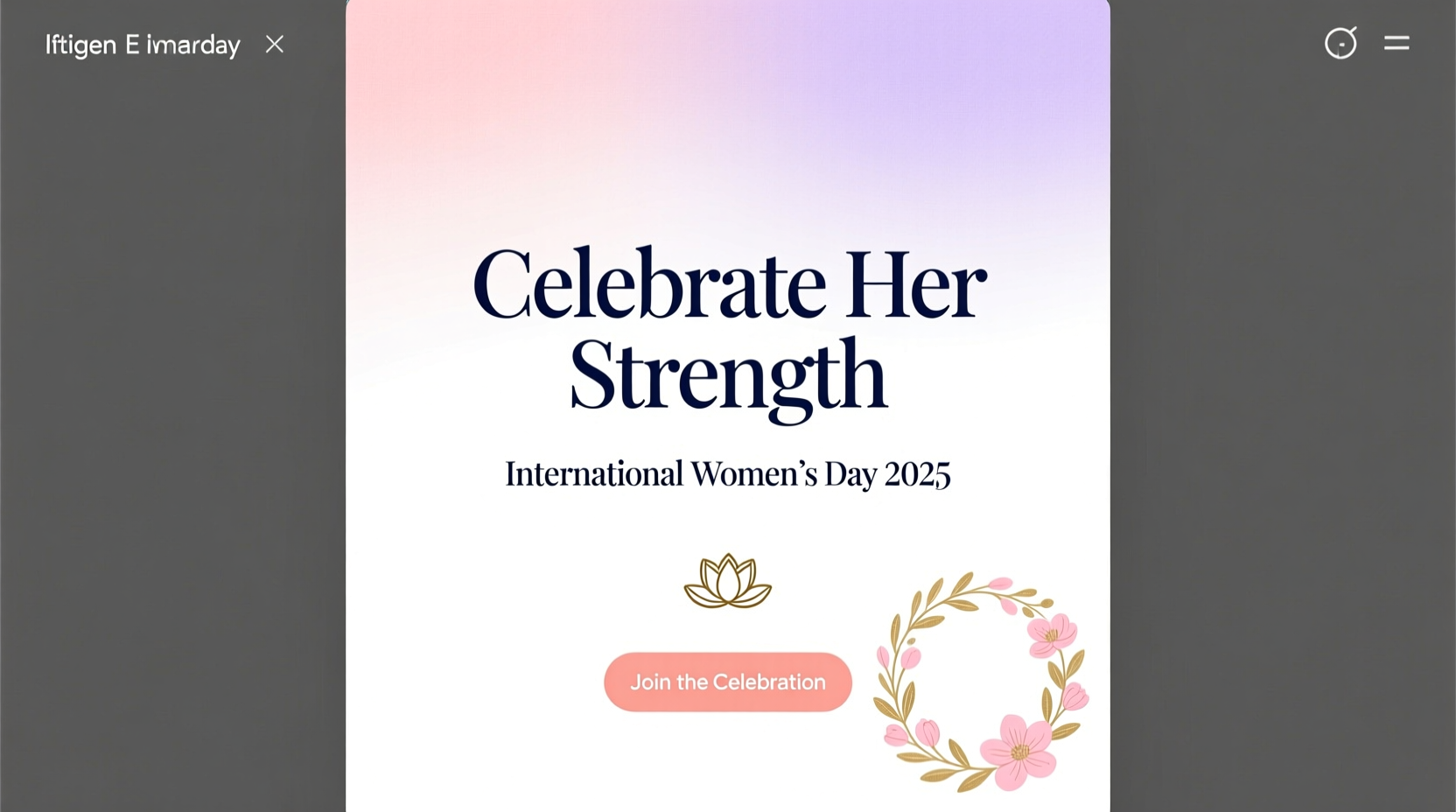 womens day invitation mail
