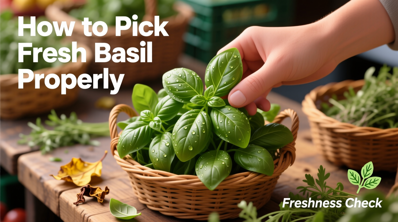 how to pick fresh basil