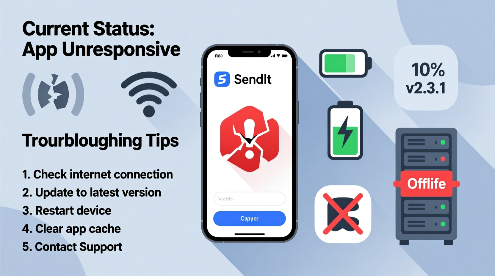 sendit not working troubleshooting tips current status