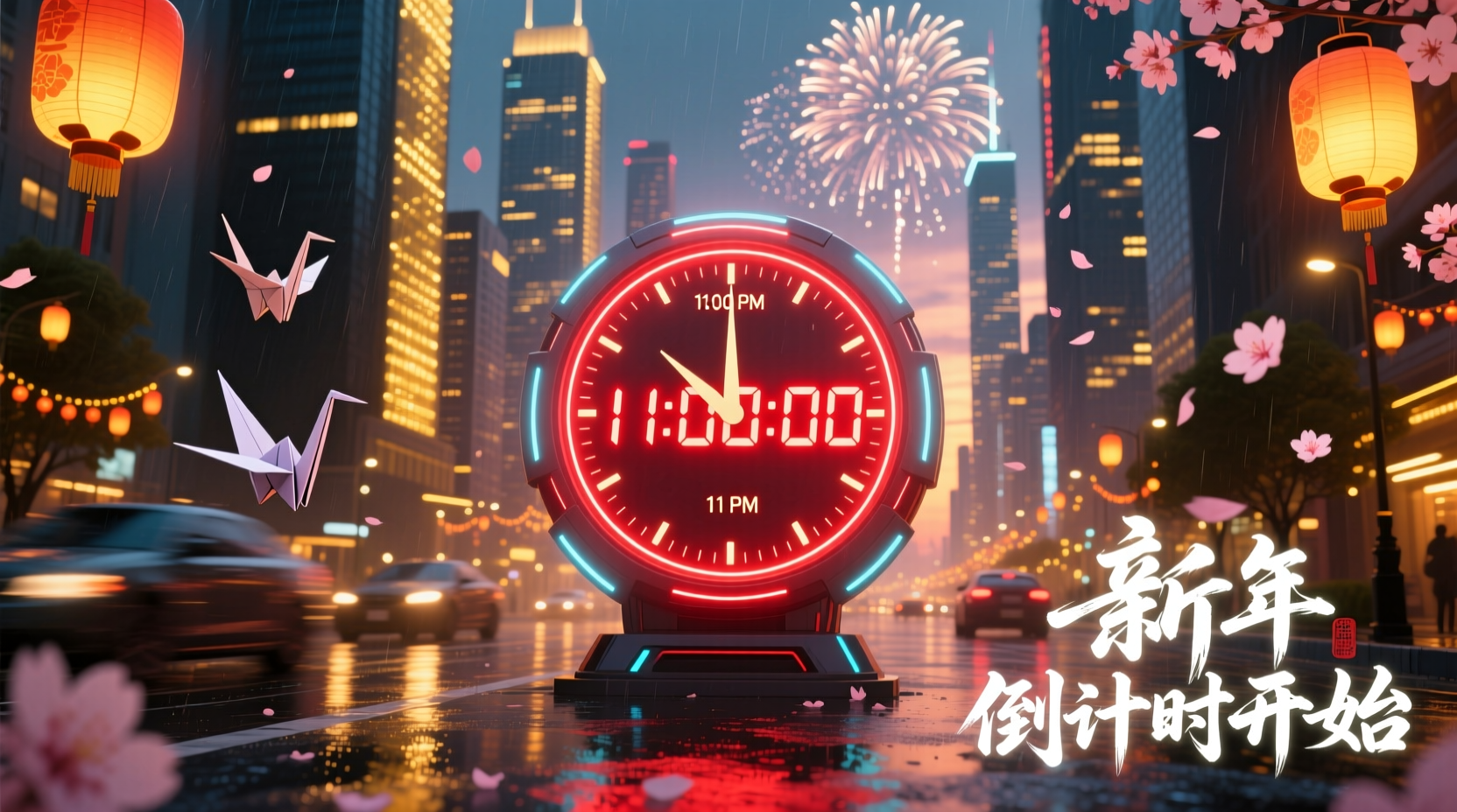 what time does new year countdown start