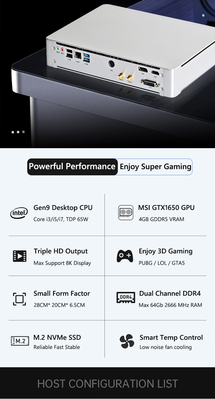 Mini PC Xeon D-1581 16 Core Server Workstation Computers Laptop and Desktops Quadro K620 2G Gaming PC For Gamer Design Rendering