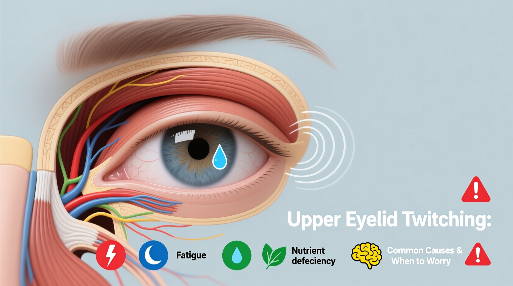 upper eyelid twitching common causes and when to worry