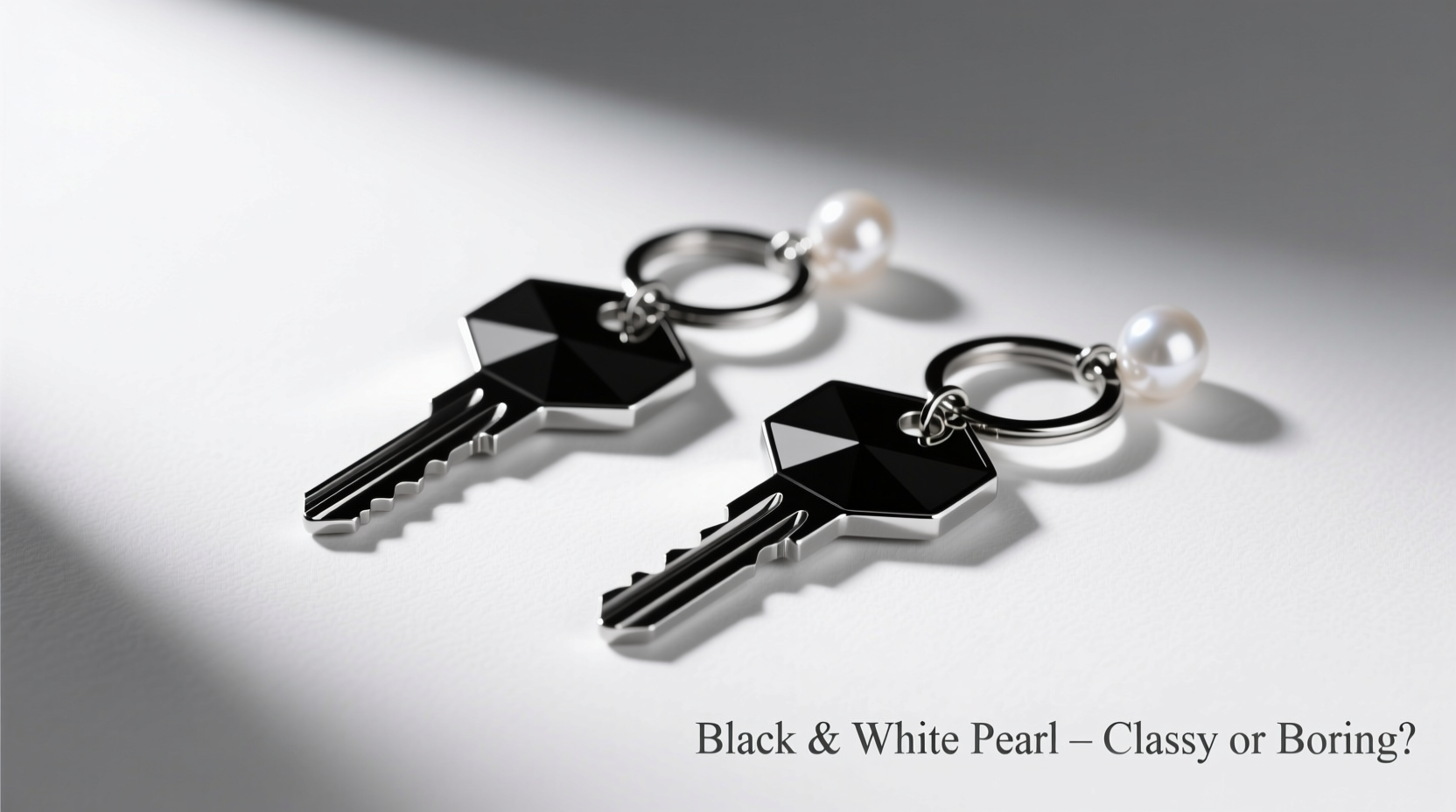 black white pearl keychains are they classier than single color ones or just boring 2