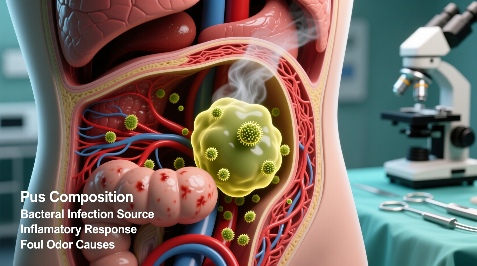 why does pus smell bad causes and treatment options