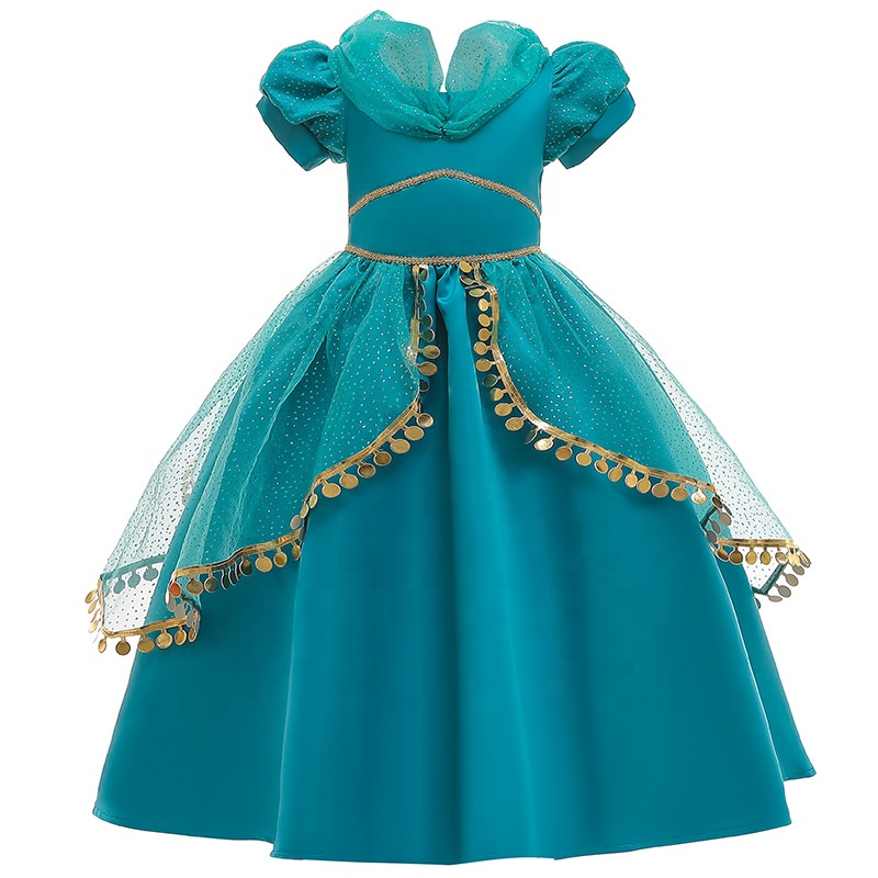 aladdin jasmine blue dress Aladdin 2019 Aladdin Inspired Outfits 2019 Aladdin Jasmine Blue Dress Outfit Cospaly Costume Halloween Princess Dress