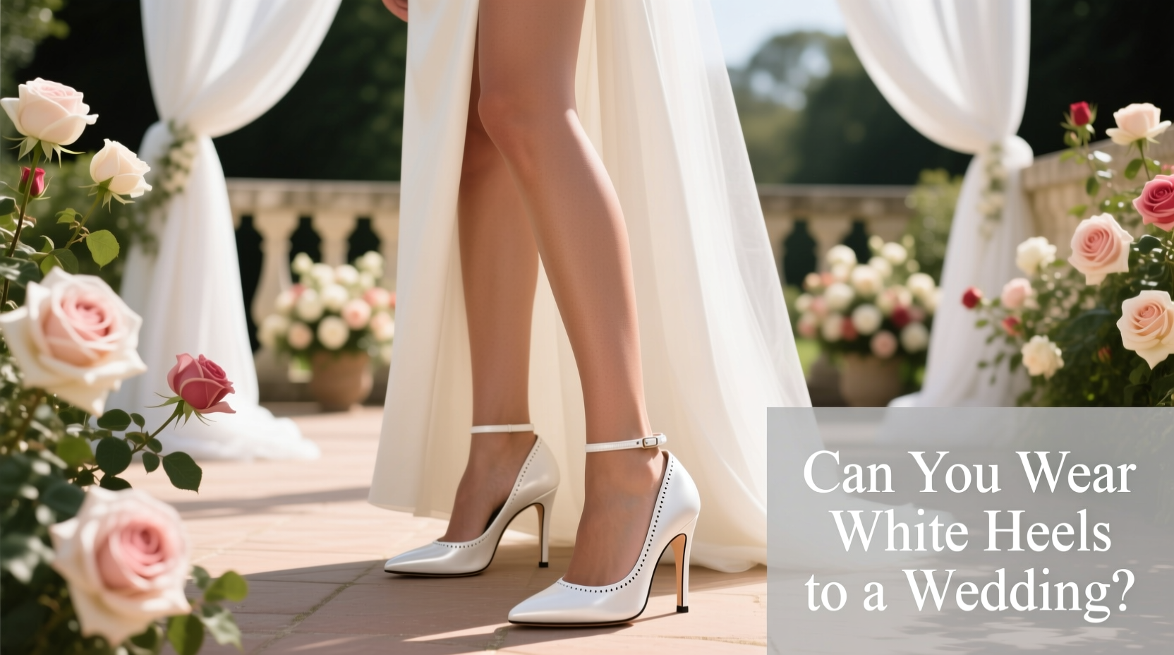 can you wear white heels to a wedding