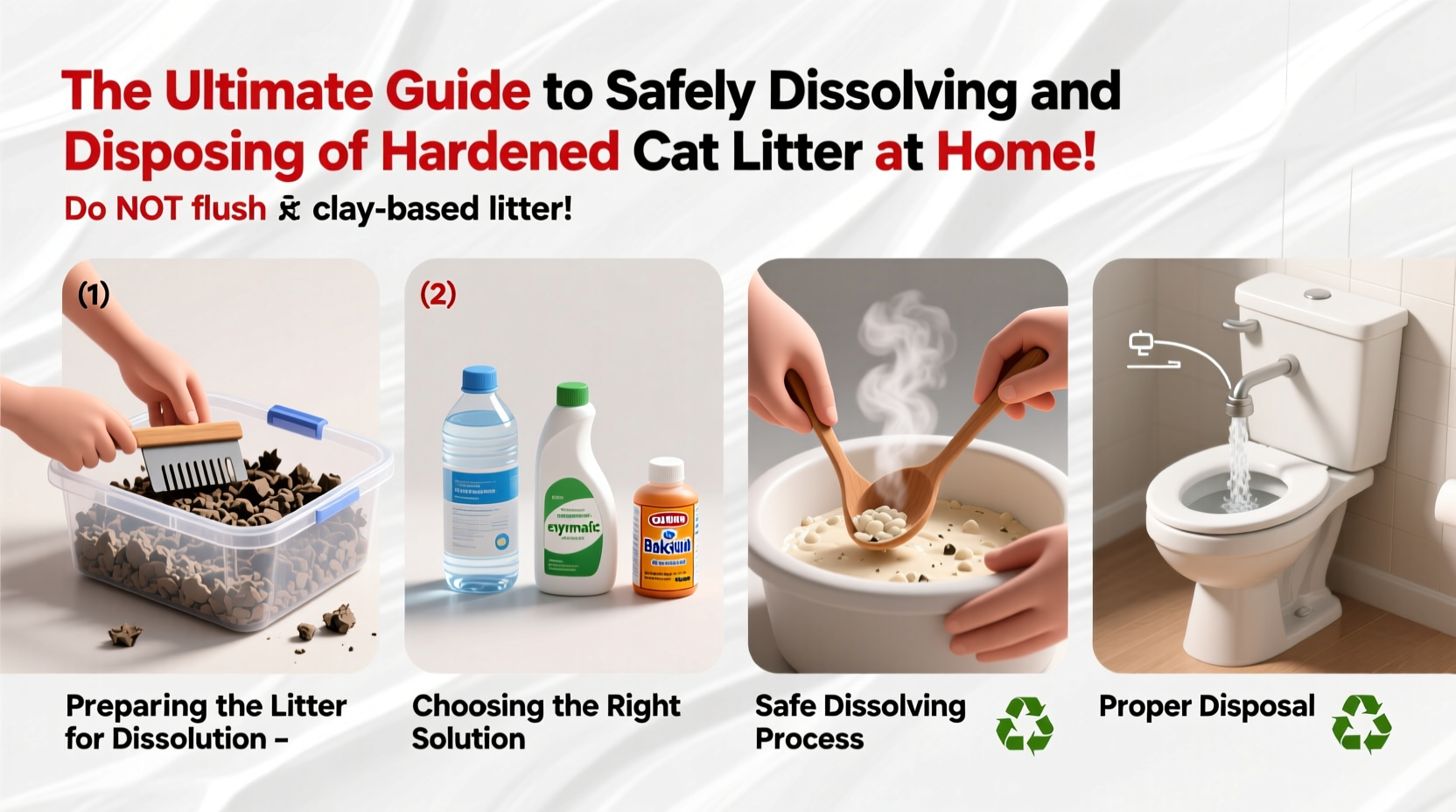 the ultimate guide to safely dissolving and disposing of hardened cat litter at home