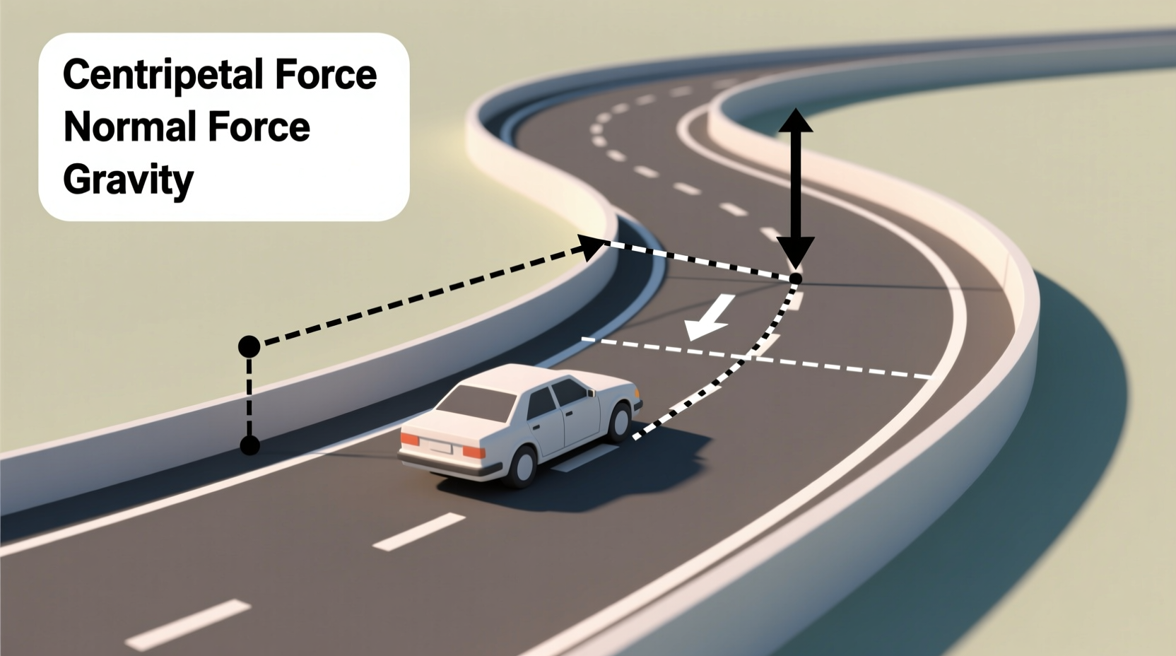 why are curved roads banked physics explained simply