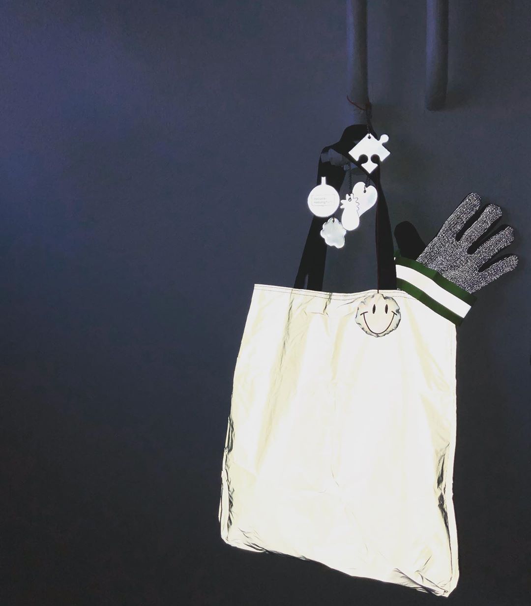 New design wholesale light reflective shopping bag reflective polyester shopping bag for packing