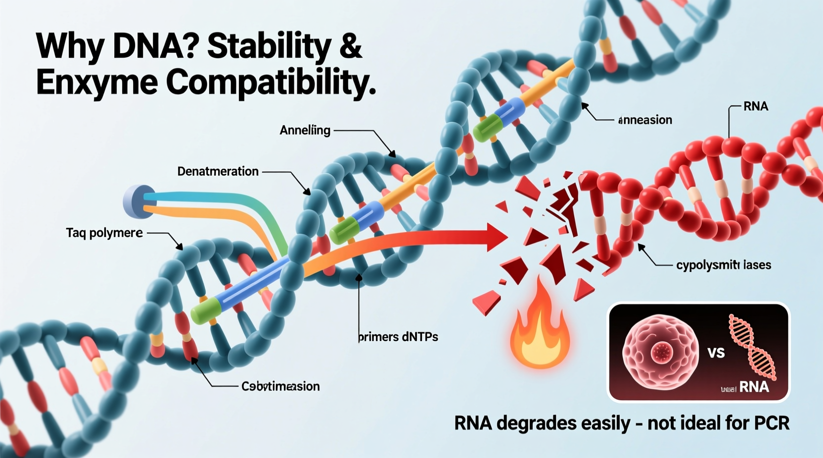 why pcr uses dna not rna understanding the process