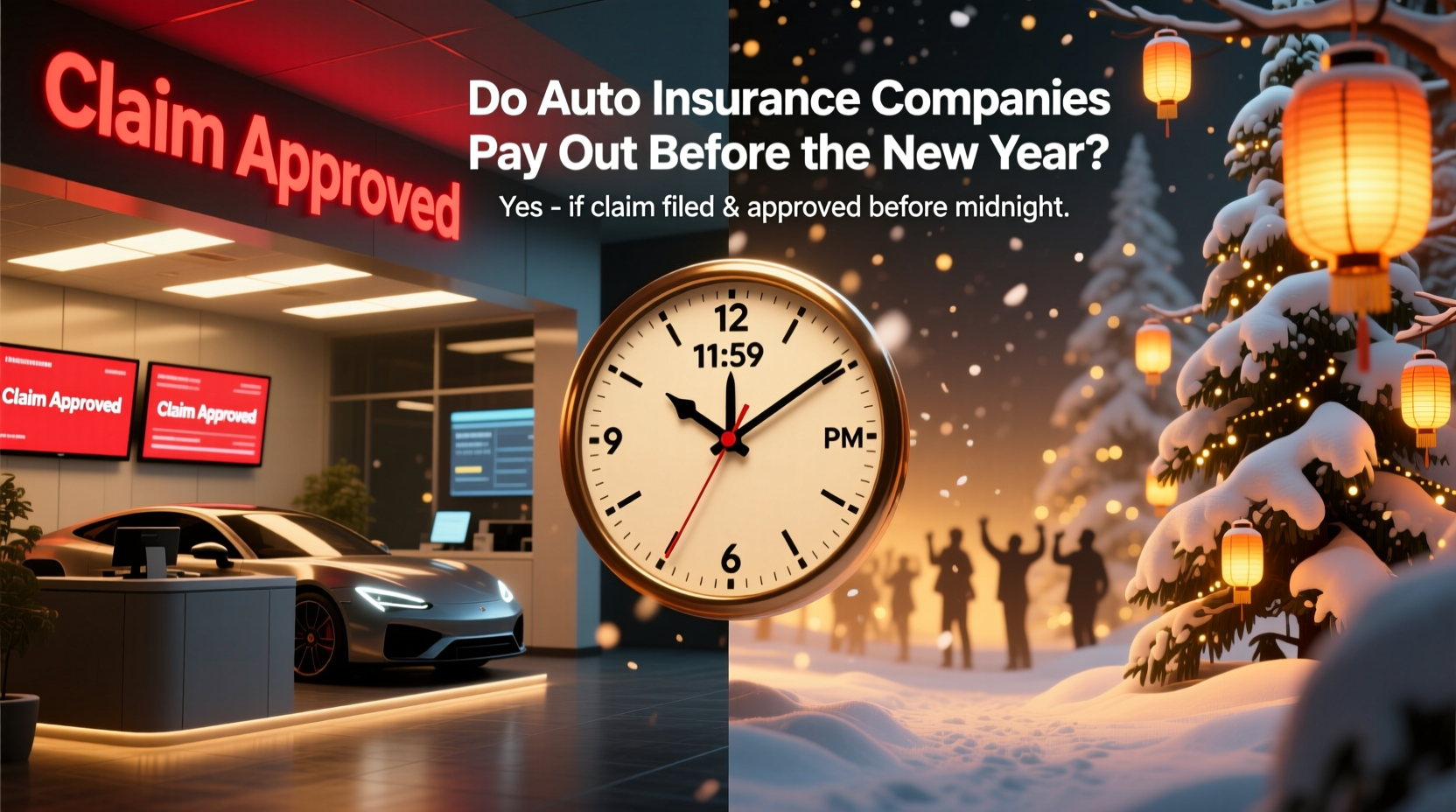 do auto insurance companies payout before the new year