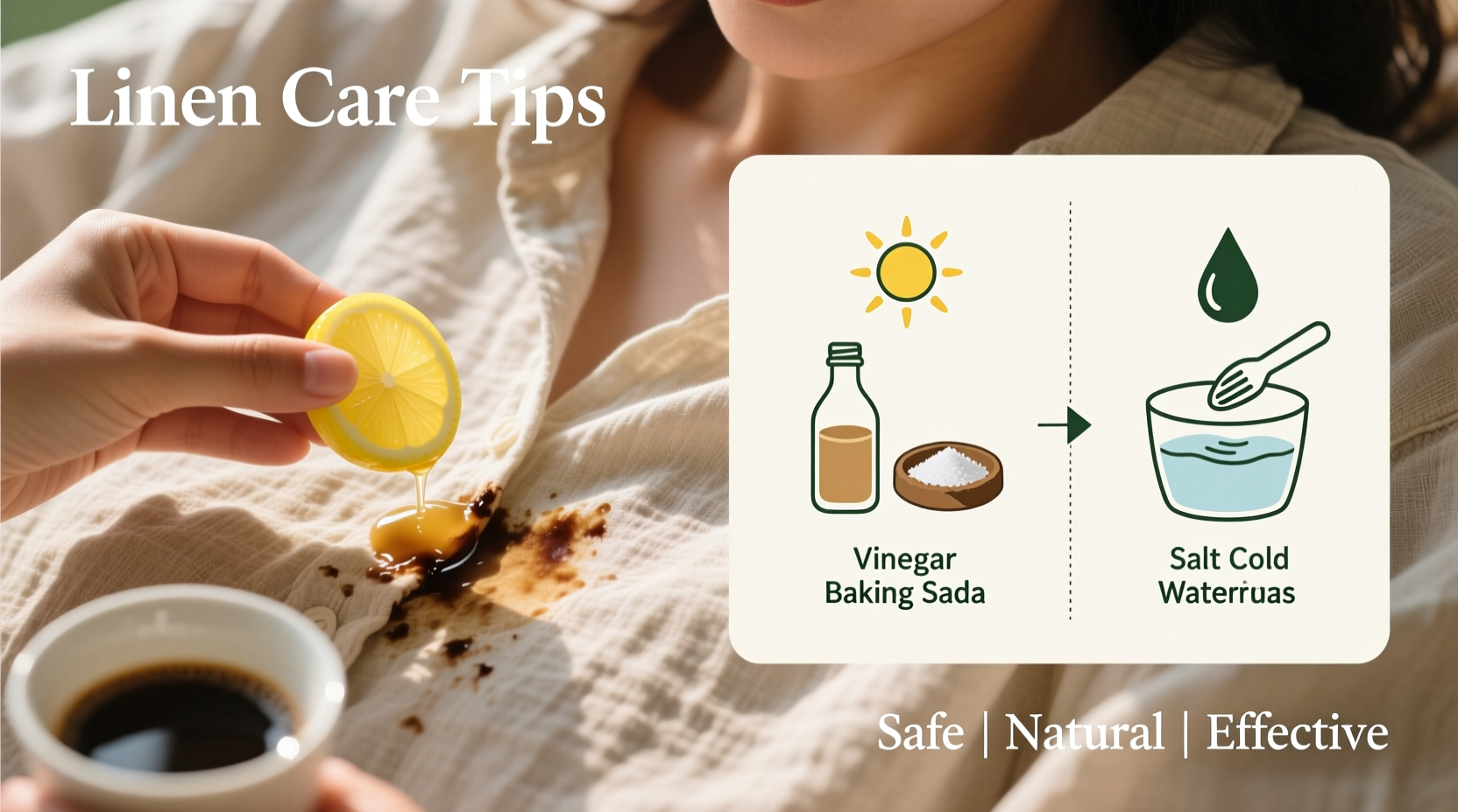 effective techniques to remove stubborn stains from linen clothes safely and naturally