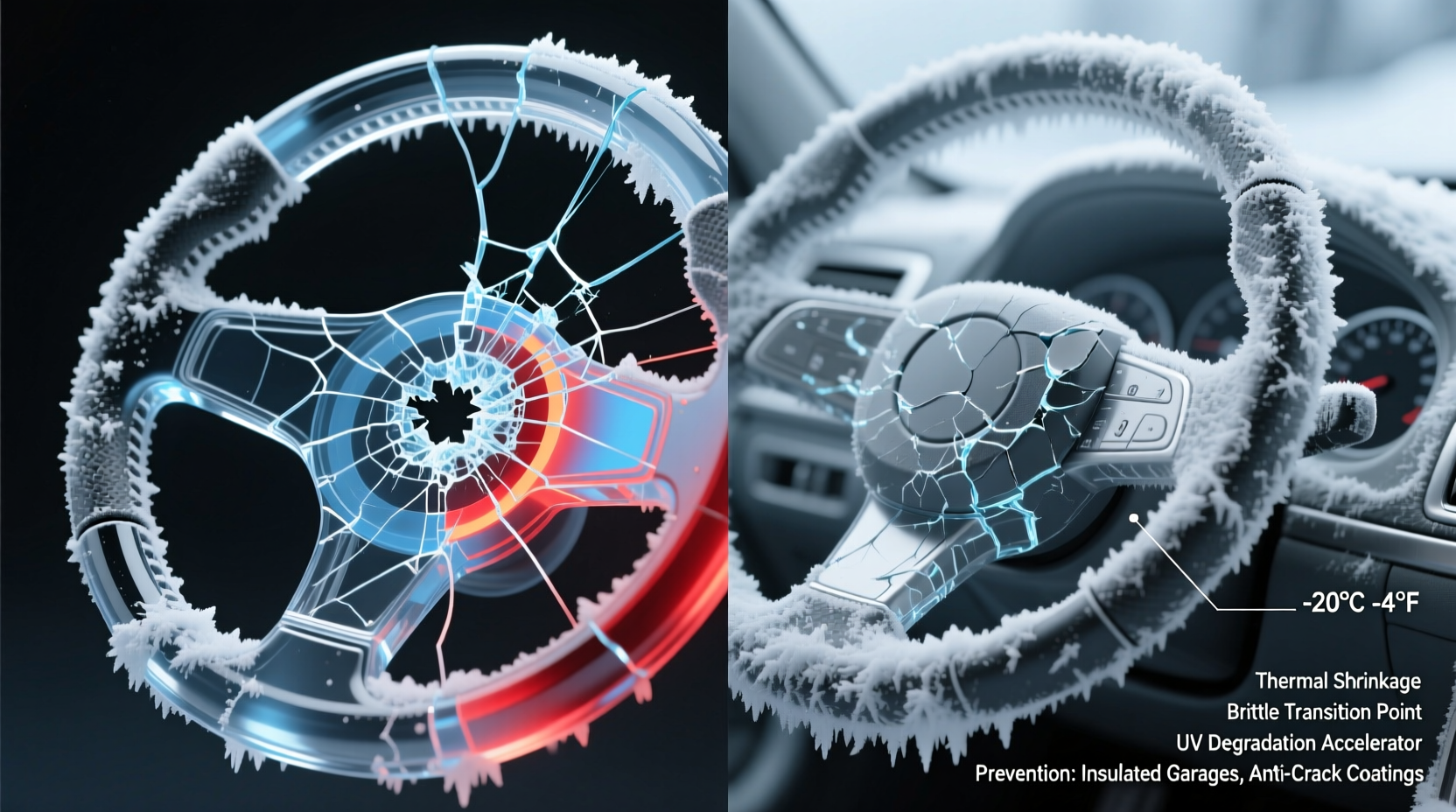 acrylic steering wheel cold crack
