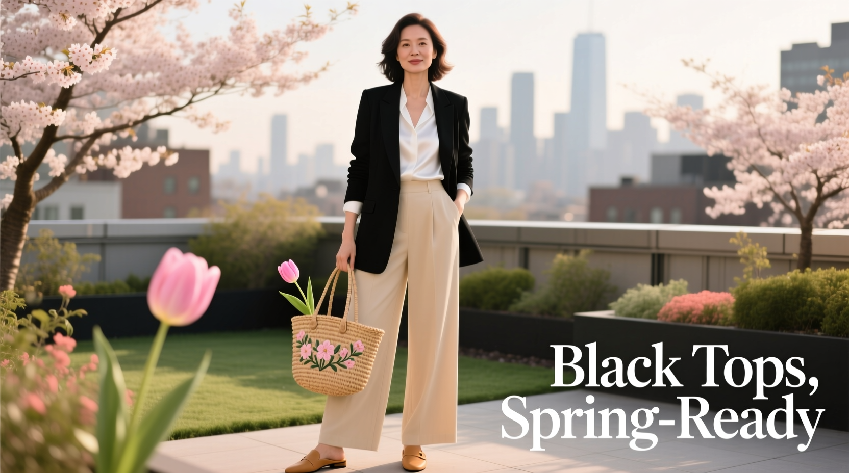styling tips how to seamlessly incorporate black tops into your spring wardrobe