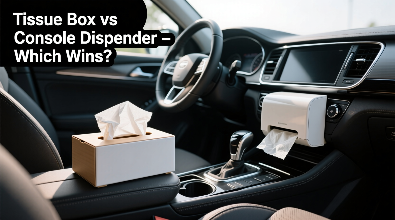 car tissue box vs center console dispenser which is less annoying and more practical