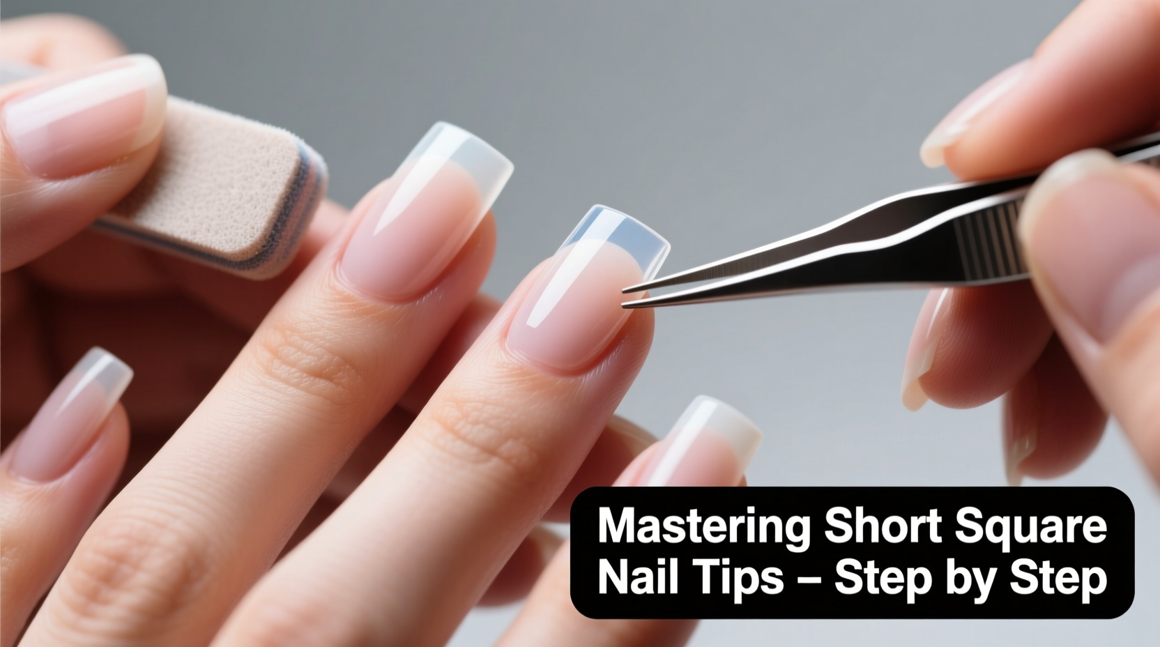 mastering the art of applying short square nail tips step by step guide for a perfect look