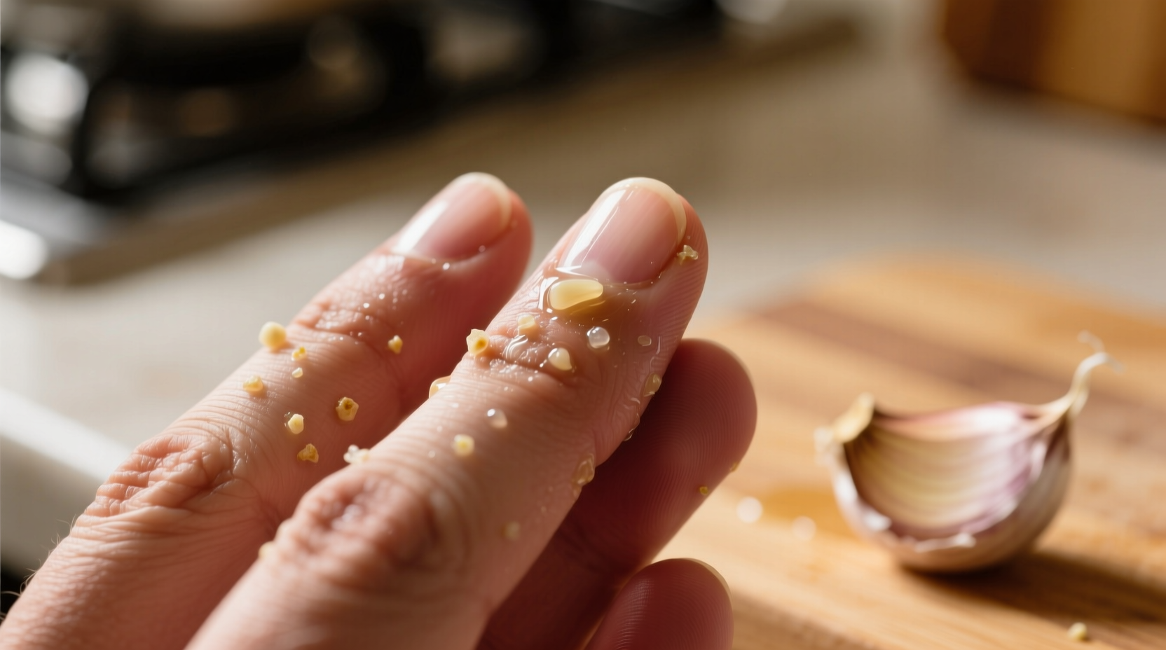 why do my fingers smell like garlic