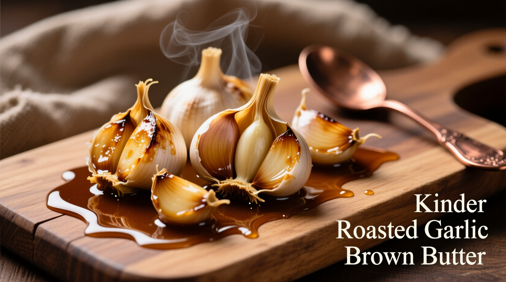 kinder roasted garlic brown butter