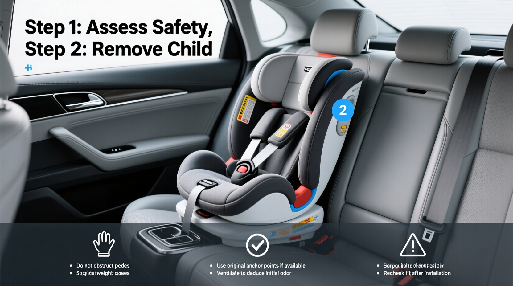 how to treat child in car seat involved in mvc