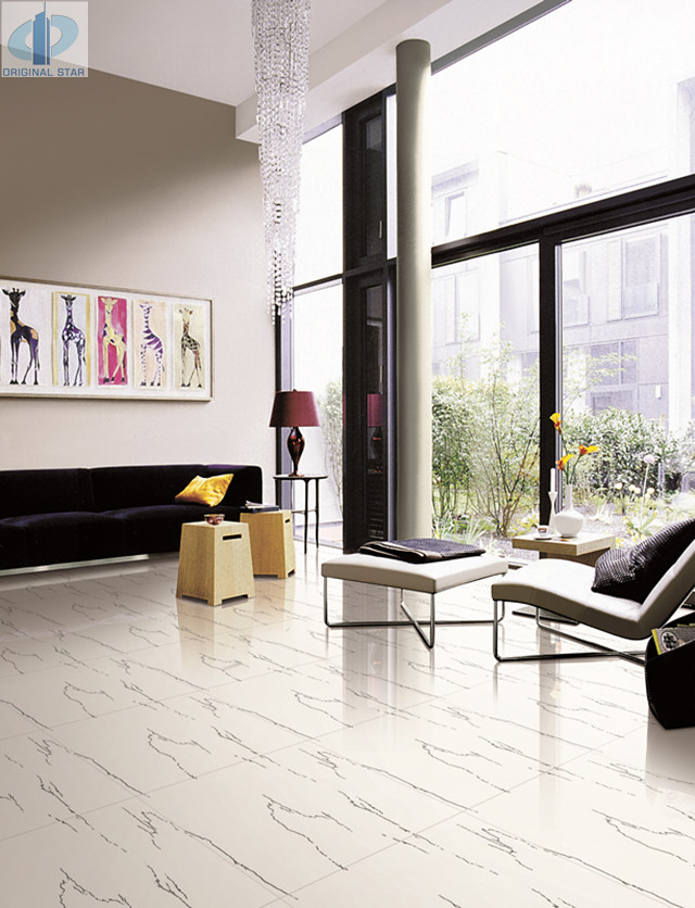 中白双装抛光酒店地砖60x60cm厘米浴室地砖