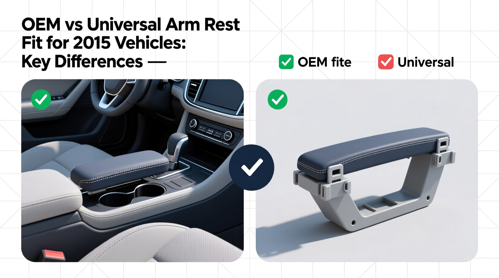 oem vs universal arm rest fit 2015