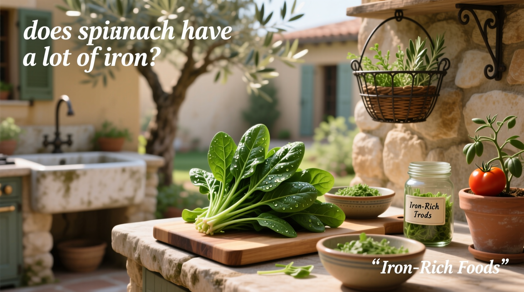 does spinach have a lot of iron