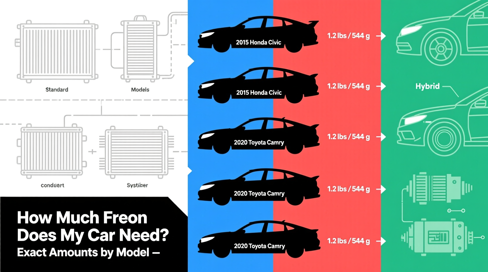 how much freon does my car need