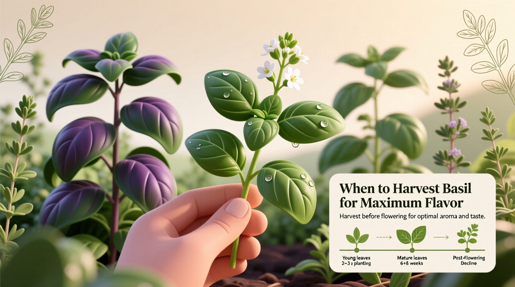 When to Harvest Basil for Maximum Flavor