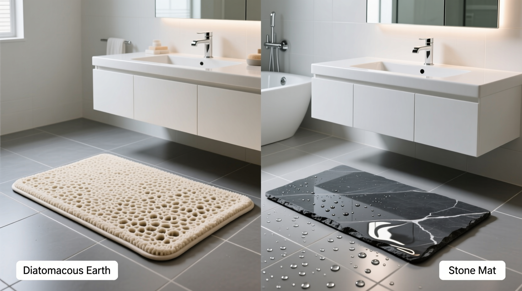 Diatomaceous Earth Vs Stone Bath Mats Are Stone Bath Mats Really Worth ...