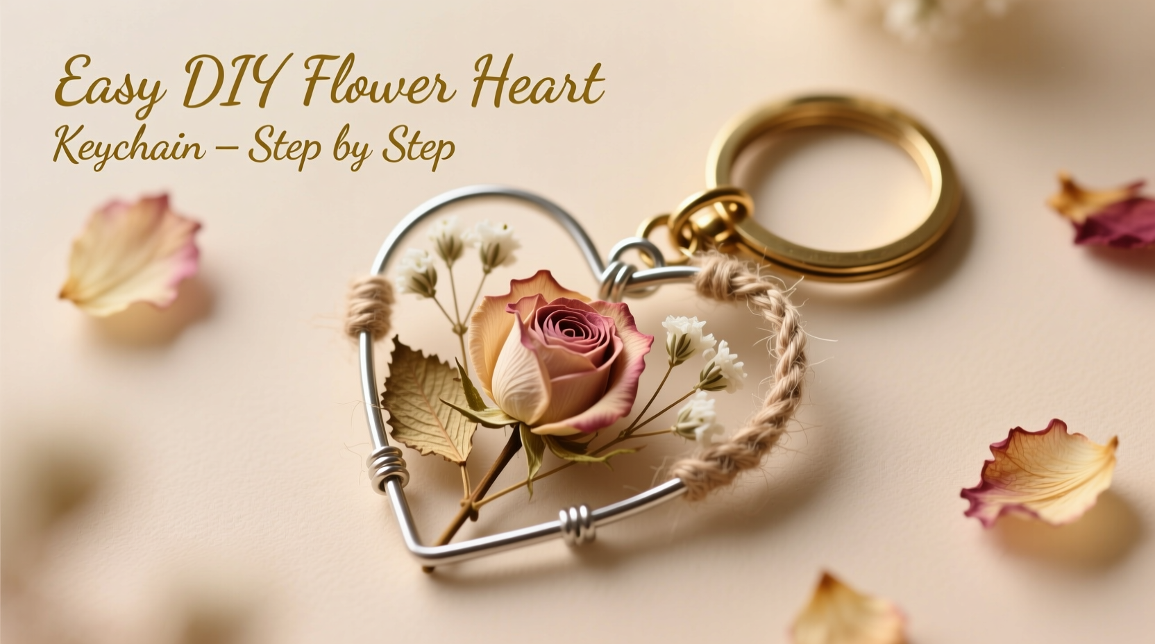 crafting a beautiful flower heart keychain a simple diy tutorial for beginners